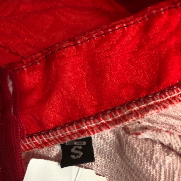 Vietnamese Ao Dai Red Dress with White Pants - Picture 8 of 8